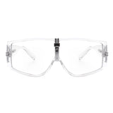 HS18050 - Retro Flat Top Oversize Curved Fashion Sunglasses