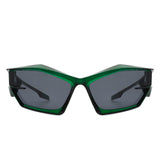 HS1181 - Futuristic Rectangle Geometric Chunky Square Fashion Wholesale Sunglasses