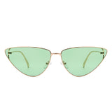 J2033 - Retro Tinted Flat Lens Fashion Cat Eye Sunglasses