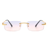 HW3013 - Classic Rectangle Narrow Vintage Tinted Fashion Retro Sunglasses