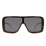 HS2059 - Square Fashion Flat Top Oversize Retro Sunglasses