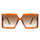 HS2062 - Women Oversize Retro Square Large Fashion Sunglasses