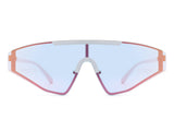 HW3005 - Geometric Flat Top Rectangle Tinted Shield Designer Fashion Sunglasses