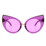 HS1071 - Women Mod Retro High Pointed Oversize Fashion Cat Eye Sunglasses