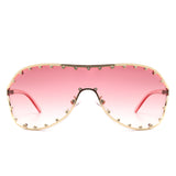 HJ2046 - Oversize Rhinestone Design Fashion Women Aviator Wholesale Sunglasses