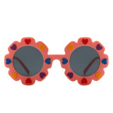 HK2019 - Children Junior Round Circle Cute Heart Kids Wholesale Sunglasses