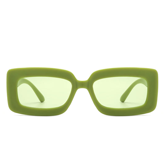 HS1196 - Rectangle Flat Lens Fashion Tinted Square Wholesale Sunglasses - Iris Fashion