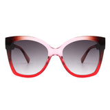 HS1056 - Women Square Oversize Cat Eye Fashion Sunglasses