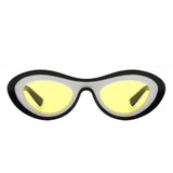 S2123 - Oval Retro Vintage Inspired Round Tinted Fashion Sunglasses