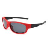 HKP1007 - Kids Rectangle Polarized Sports Wrap Children Sunglasses