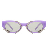 HS1185 - Women Round Fashion Snake Design Cat Eye Wholesale Sunglasses