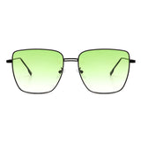 HJ2028 - Women Square Metal Oversize Fashion Sunglasses