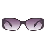 HS1104 - Rectangular Narrow Retro Tinted Fashion Square Sunglasses