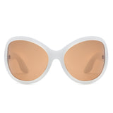 S1212 - Women Oversize Round Wraparound Fashion Wholesale Sunglasses