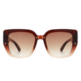HS2123 - Women Square Tinted Oversize Chunky Fashion Wholesale Sunglasses
