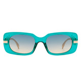 HS2110 - Square Modern Chain Link Design Fashion Chic Sunglasses