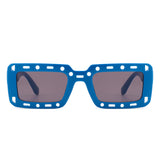 HS1122 - Rectangle Irregular Frame Retro Fashion Square Sunglasses