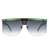 HS2132 - Oversize Half Frame Fashion Square Women wholesale Sunglasses