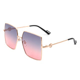 HJ2030 - Square Oversize Flat Top Tinted Women Fashion Sunglasses