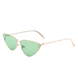 J2033 - Retro Tinted Flat Lens Fashion Cat Eye Sunglasses