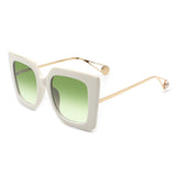 HS2024 - Women Square Oversize Retro Fashion Cat Eye Sunglasses