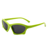 HS1153 - Rectangle Sport Shades Geometric Wrap Around Sunglasses