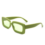 HS1196 - Rectangle Flat Lens Fashion Tinted Square Wholesale Sunglasses