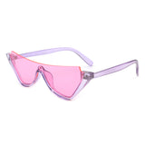 S1187 - Retro Half Frame Vintage Fashion Cat Eye Sunglasses