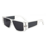 HS1047 - Square Retro Thick Frame Flat Top Rectangle Wholesale Sunglasses