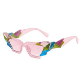 HS1162 - Women Geometric Irregular Cat Eye Fashion Sunglasses