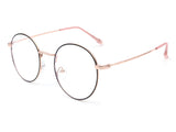HBJ2016 - Classic Round Circle Metal Blue Light Fashion Glasses