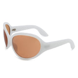 S1212 - Women Oversize Round Wraparound Fashion Wholesale Sunglasses