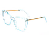 HBJ2011 - Women Square High Pointed Cat Eye Blue Light Blocker Glasses