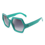 S1168 - Women Square Oversize Geometric Hexagonal Fashion Sunglasses