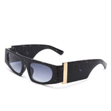 HS2138 - Rectangle Chic Oval Lens Chunky Fashion Wholesale Sunglasses