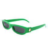 HS1208 - Rectangle Retro Slim Tinted Narrow Wholesale Sunglasses