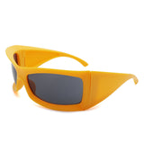HS1189 - Square Retro Chunky Wrap Around Wholesale Sunglasses