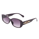 HS1104 - Rectangular Narrow Retro Tinted Fashion Square Sunglasses