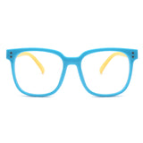 HK1013 - Kids Square Oversize Children Blue Light Blocking Glasses