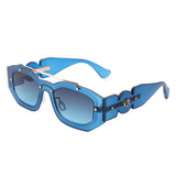 HS3013 - Geometric Retro Irregular Brow-Bar Square Fashion Wholesale Sunglasses