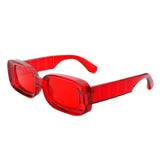 HS1100 - Rectangle Narrow Retro 90s Fashion Tinted Square Sunglasses