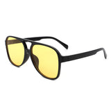 HS1085 - Retro Oversize Brow-Bar Fashion Aviator Sunglasses