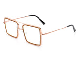 HBJ2008 - Square Oversize Anti Blue Light Rhinestone Fashion Glasses