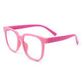 HK1013 - Kids Square Oversize Children Blue Light Blocking Glasses