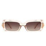 HS2117 - Women Chic Square Irregular Design Fashion Sunglasses