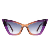 HS1206-1 - Retro Fashion Square High Pointed Cat Eye Wholesale Sunglasses