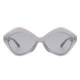 S1195 - Geometric Retro Hexagonal Fashion Polygon Wholesle Sunglasses