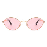 HJ2021 - Oval Retro Geometric Round Metal Glitter Fashion Sunglasses