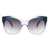 HS1056 - Women Square Oversize Cat Eye Fashion Sunglasses
