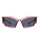 HS1181 - Futuristic Rectangle Geometric Chunky Square Fashion Wholesale Sunglasses